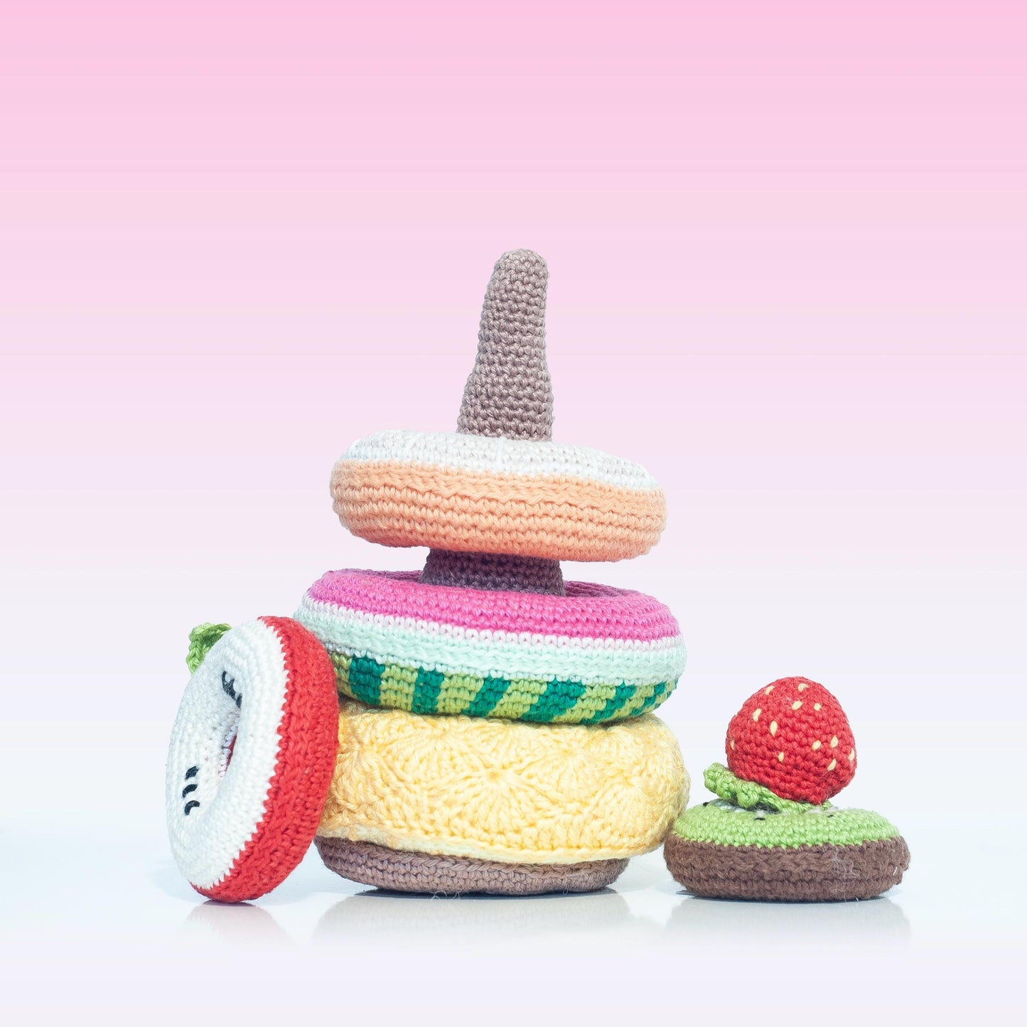 Torre di Frutta in Cotone - Gioco Montessori Smontabile per Bambini