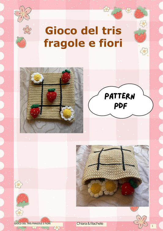 Gioco del tris - Fragole e Fiori _ Pattern