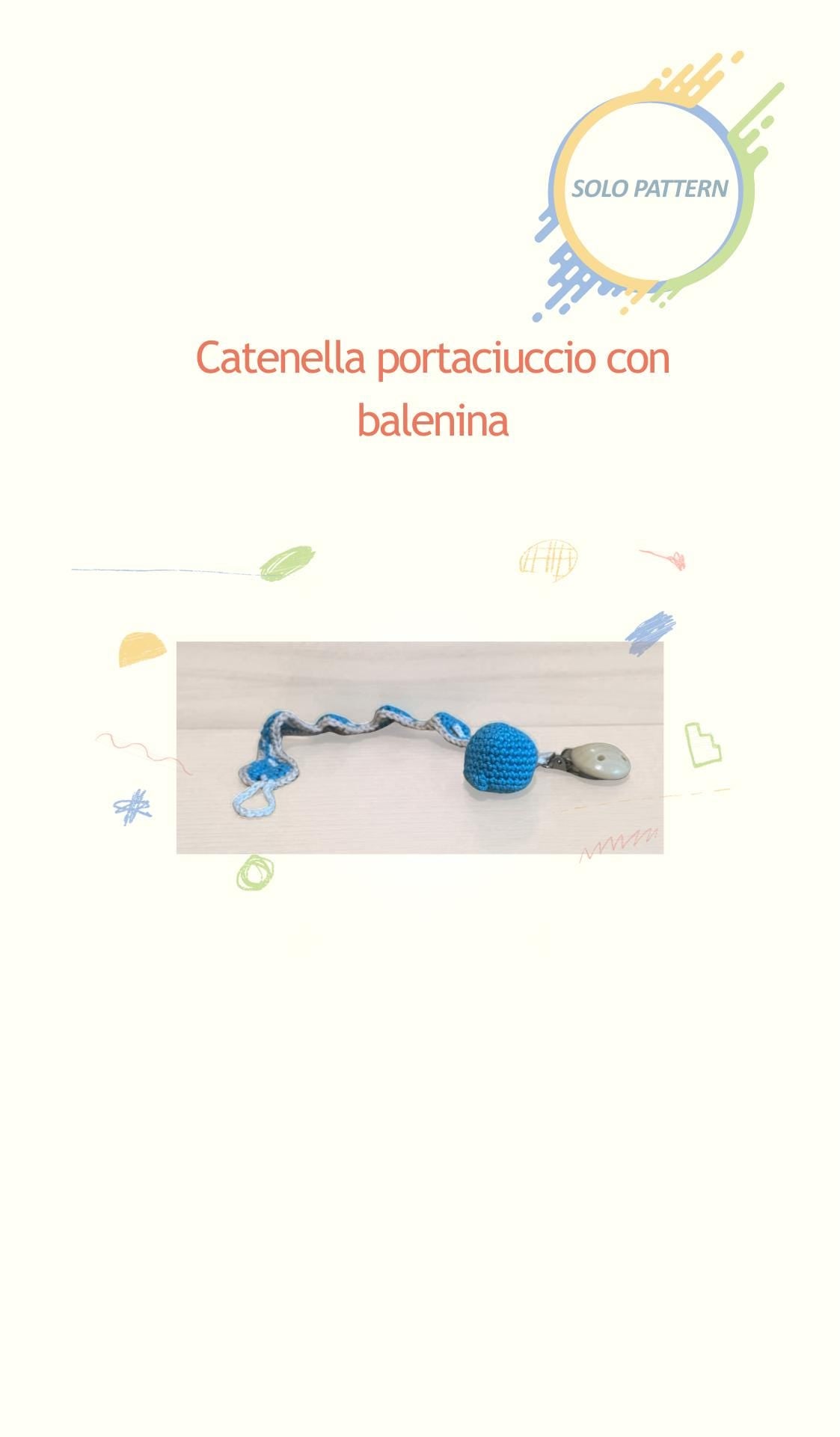 Catenella portaciuccio con balenina